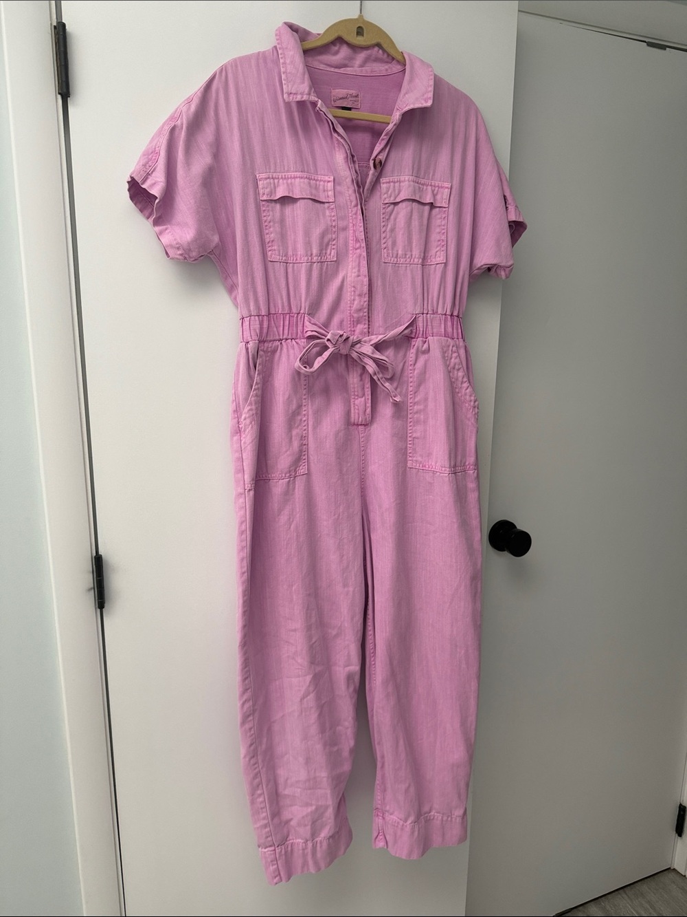 Universal Thread Pink Short-Sleeve Utility Jumpsuit